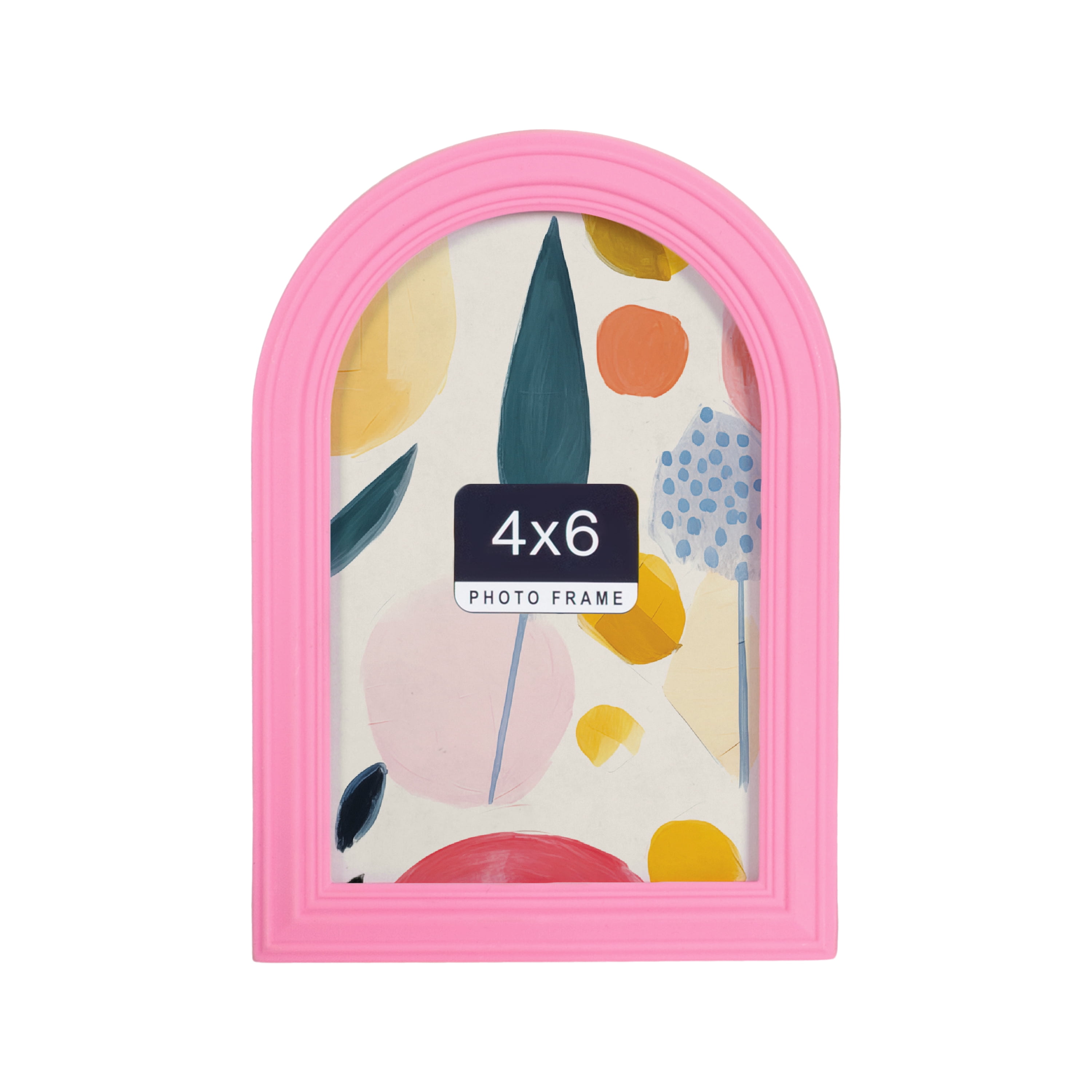 DesignOvation 4x6 Arch Pink Decorative Tabletop Picture Frame