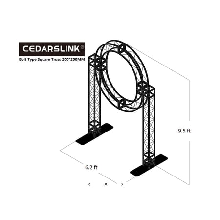 ARCH 7 Circular Trussing System 9.5 ft Height 6.2 ft Width