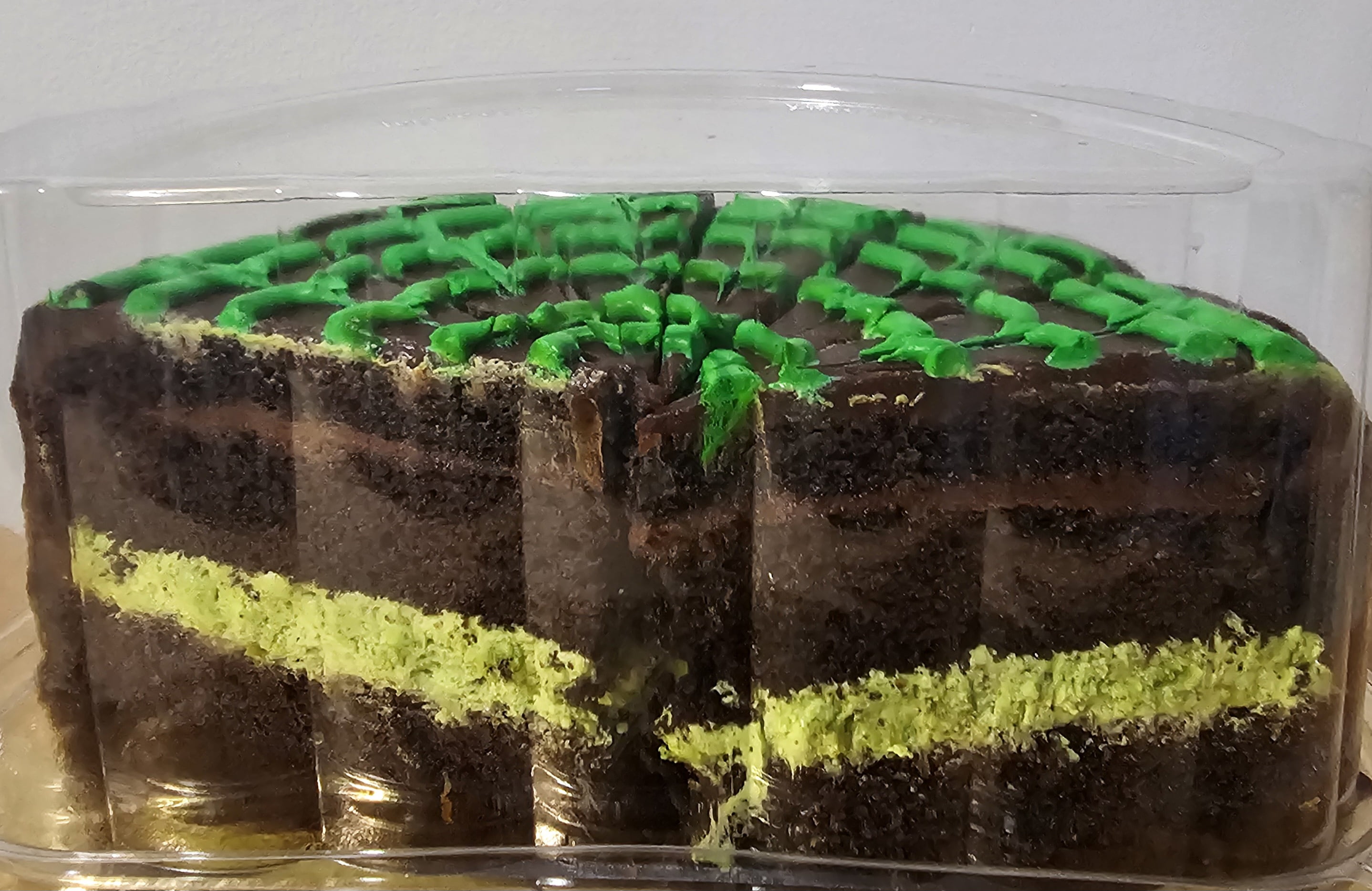 ARCH DUBAI STYLE CHOCOLATE CAKE, CRESCENT MOON PISTACHIO KNAFEH CHOCOLATE CAKE, TASTY KATAIFI LAYERS, 1 PER PACK