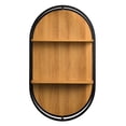 thumbnail image 1 of Better Homes & Gardens Open Frame Arch Shelf with Black Metal and Light Honey Finish, 1 of 12