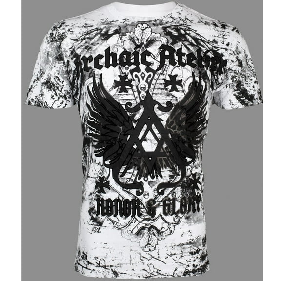 ARCHAIC BY AFFLICTION Men's T-Shirt  ACHILLES Biker MMA