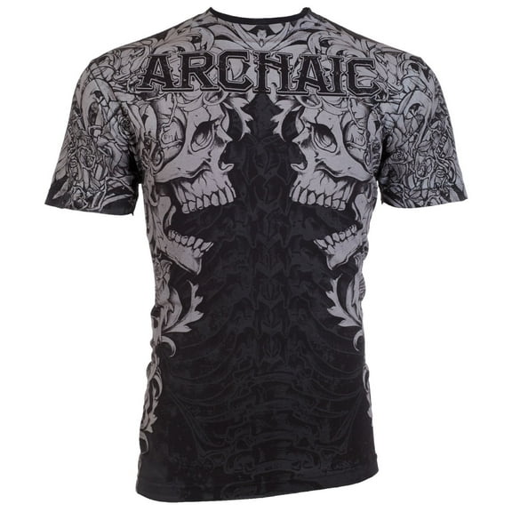 ARCHAIC BY AFFLICTION Men's T-Shirt S/S DEATH SHOUT Biker MMA