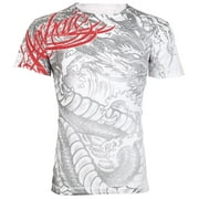 ARCHAIC BY AFFLICTION Mens T-Shirt S/S DRAGON RACE Biker MMA