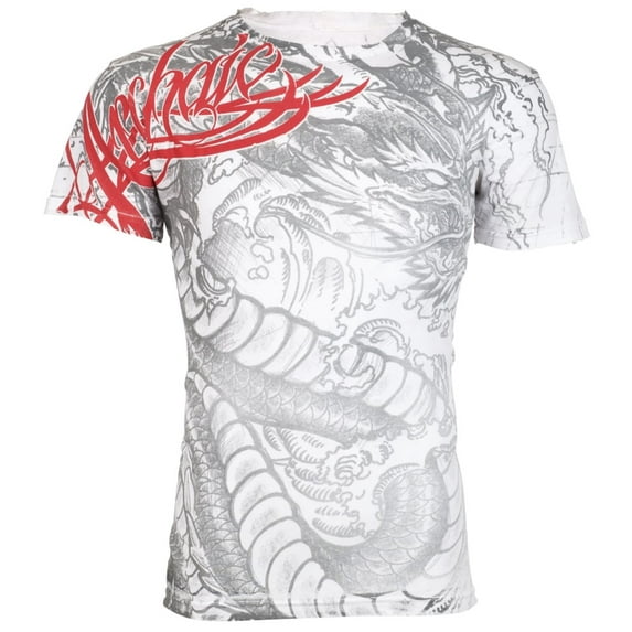 ARCHAIC BY AFFLICTION Men's T-Shirt S/S DRAGON RACE Biker MMA