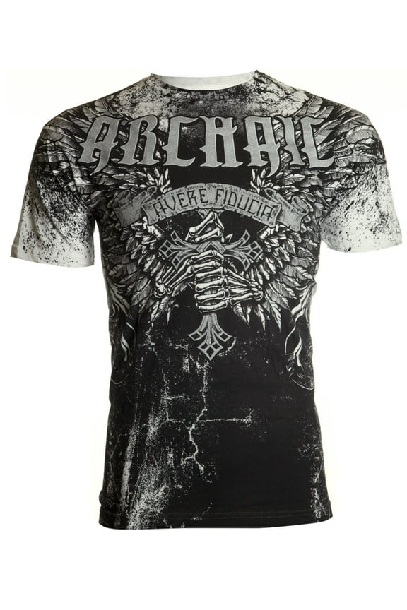 BY AFFLICTION Men's T-Shirt S/S HOLY MAN Biker MMA