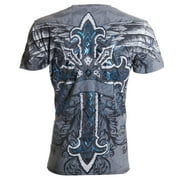 AFFLICTION ARCHAIC Mens Short Sleeve RED FLAG Crewneck T-Shirt