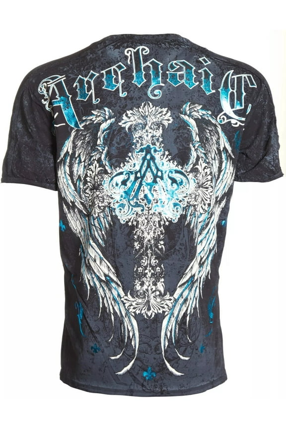 by AFFLICTION Black MAUSOLEUM Short Sleeve Slim Fit Y2K T-shirt NWT