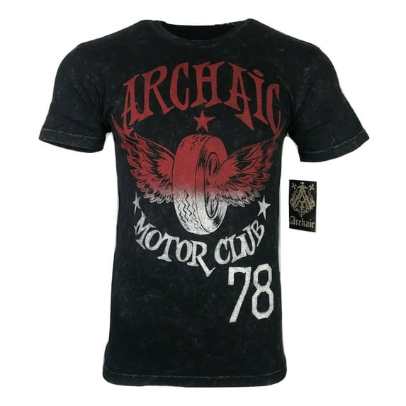 ARCHAIC by AFFLICTION Men's T-Shirt S/S FLYING RACER Wings MMA Biker S-2X