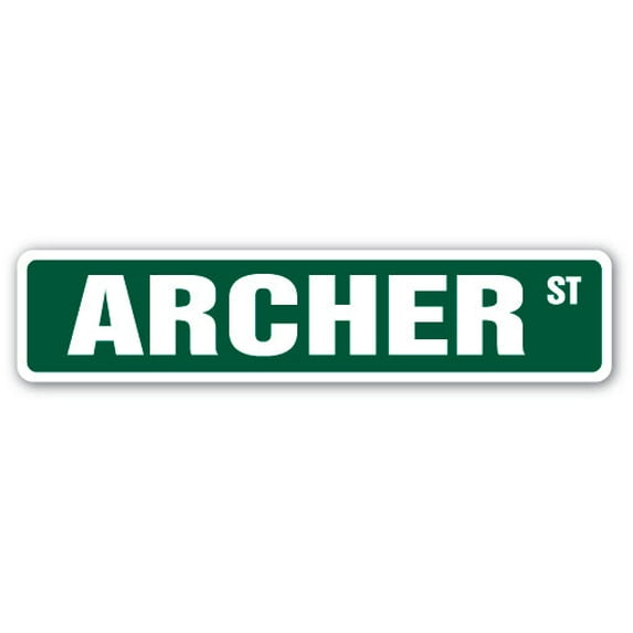 ARCHER Street Sign Childrens Name Room Sign | Indoor/Outdoor | 30" Wide