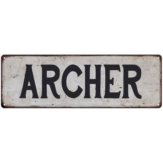 ARCHER Vintage Look Rustic Chic Metal Sign 8x24 108240036605