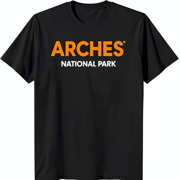 ARCHES PARK Black T-Shirt with Striking Classic Neck Short Sleeve