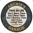 thumbnail image 1 of ARCHIE'S Garage Rules 12" Round Metal Sign Garage Wall Décor 100140015245, 1 of 1