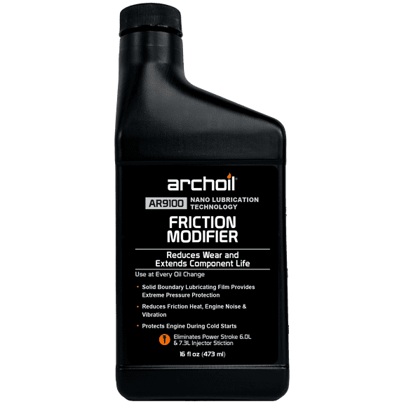 Archoil AR9100 Friction Modifier Oil Additive (16oz) for All Vehicles - Powerstroke Cold Starts, Eliminates HEUI Injector Problems