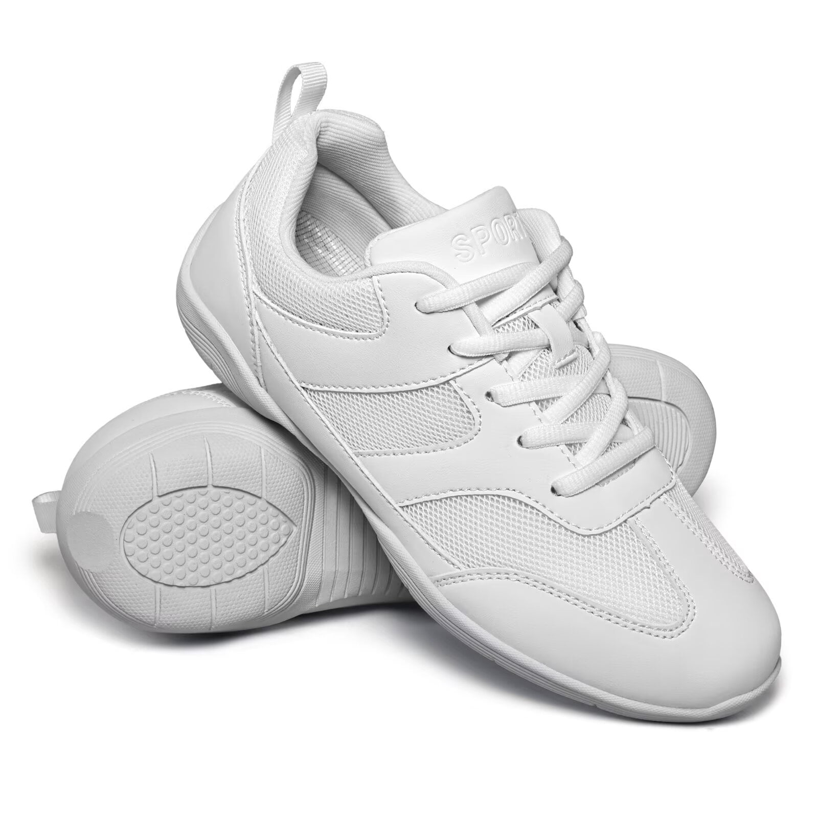 ARCLIBER White Cheer Shoes for Women Cheerleading Shoes Athletic Dance Shoes Training Breathable Lightweight Competition Tennis Sneakers 8M