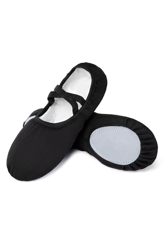 Canvas Ballet Shoes for Women Ballet Dance Shoes Canvas Adult Ballet Slippers Size 5M Black