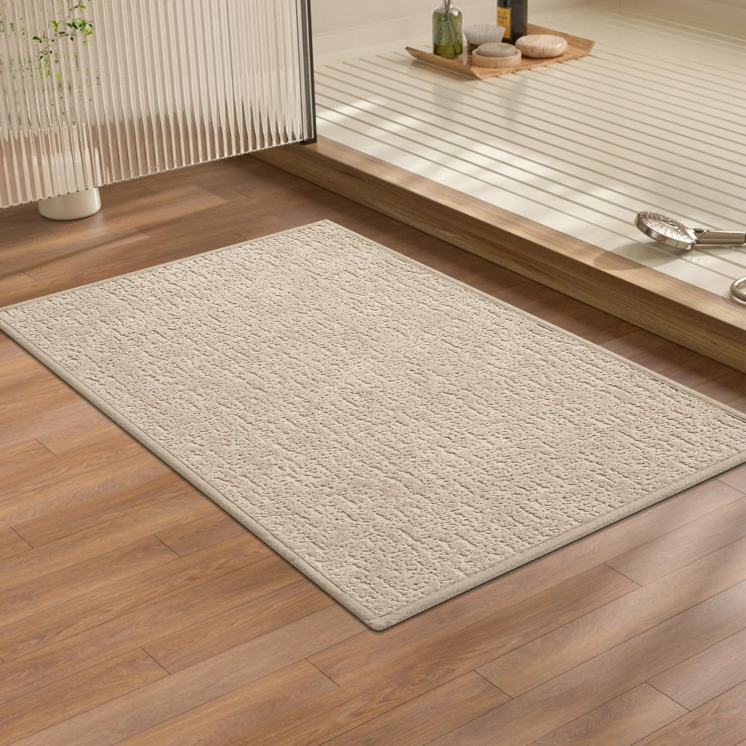 ARCOCO-Bathroom Rugs Mat 24x17, Ultra Thin Non Slip Bath Mat Small ...