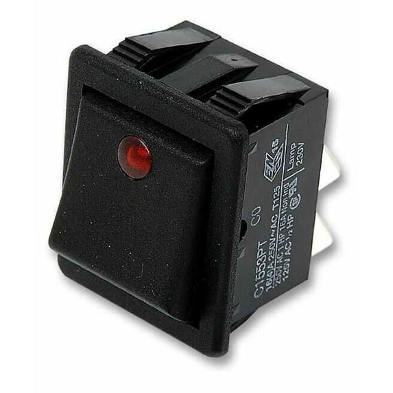 ARCOLECTRIC (BULGIN LIMITED) - Rocker Illuminated DPST, Spot Red