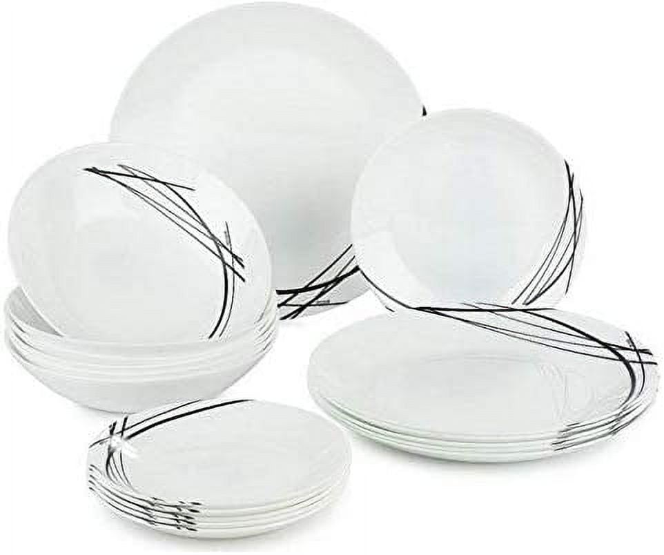 ARCOPAL P3364, Domitille Noir Collection 18 Pcs Dinnerware Set