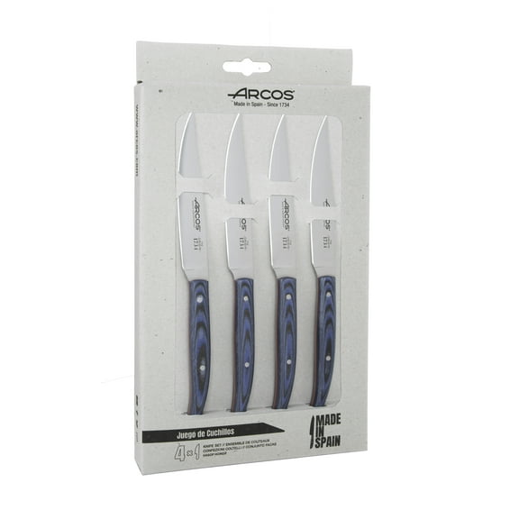 ARCOS - 4pc Steak Knife Set, Black, 30x20x5 cm - Ideal for Dining & Kitchen