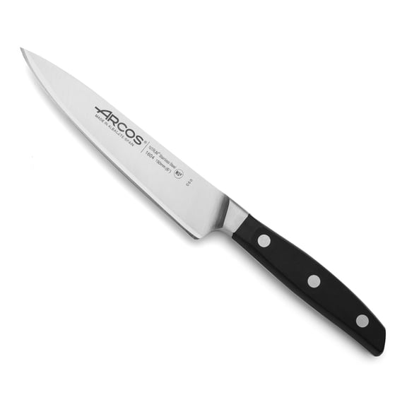 ARCOS 6" Stainless Steel Chef Knife, Professional Kitchen Blade, Black