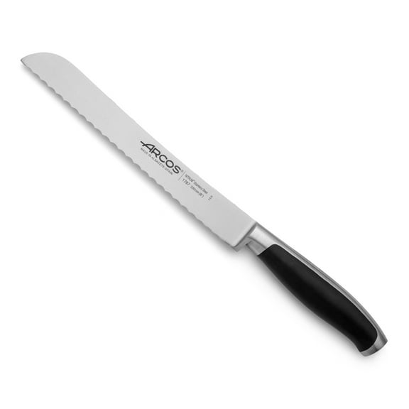 ARCOS 8 Inch Bread Knife, Stainless Steel, Double Sharpened, Black - Series Kyoto