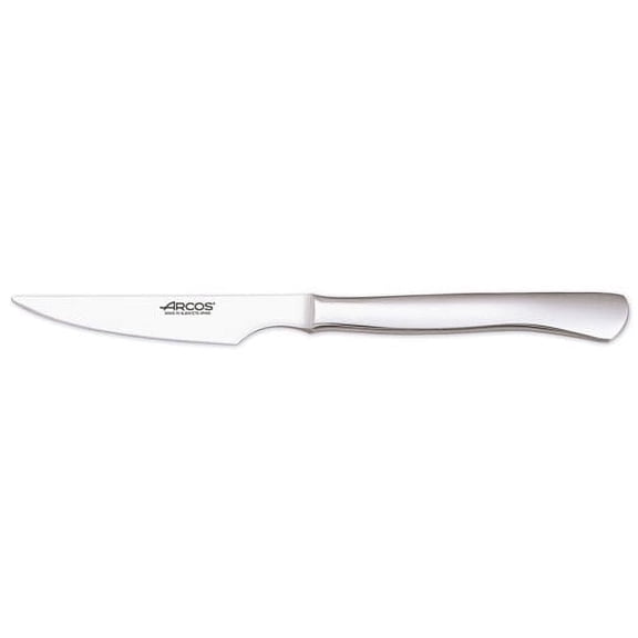 ARCOS Non Serrated 4 inch Steak Knife for Cutting and Fillet Meat. Monoblock Stainless Steel Blade and Handle