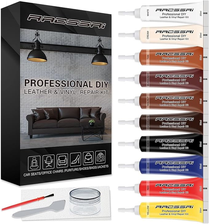 ARCSSAI ARCSSAL Leather Repair Kit for Furniture, Sofa, Jacket, Car
