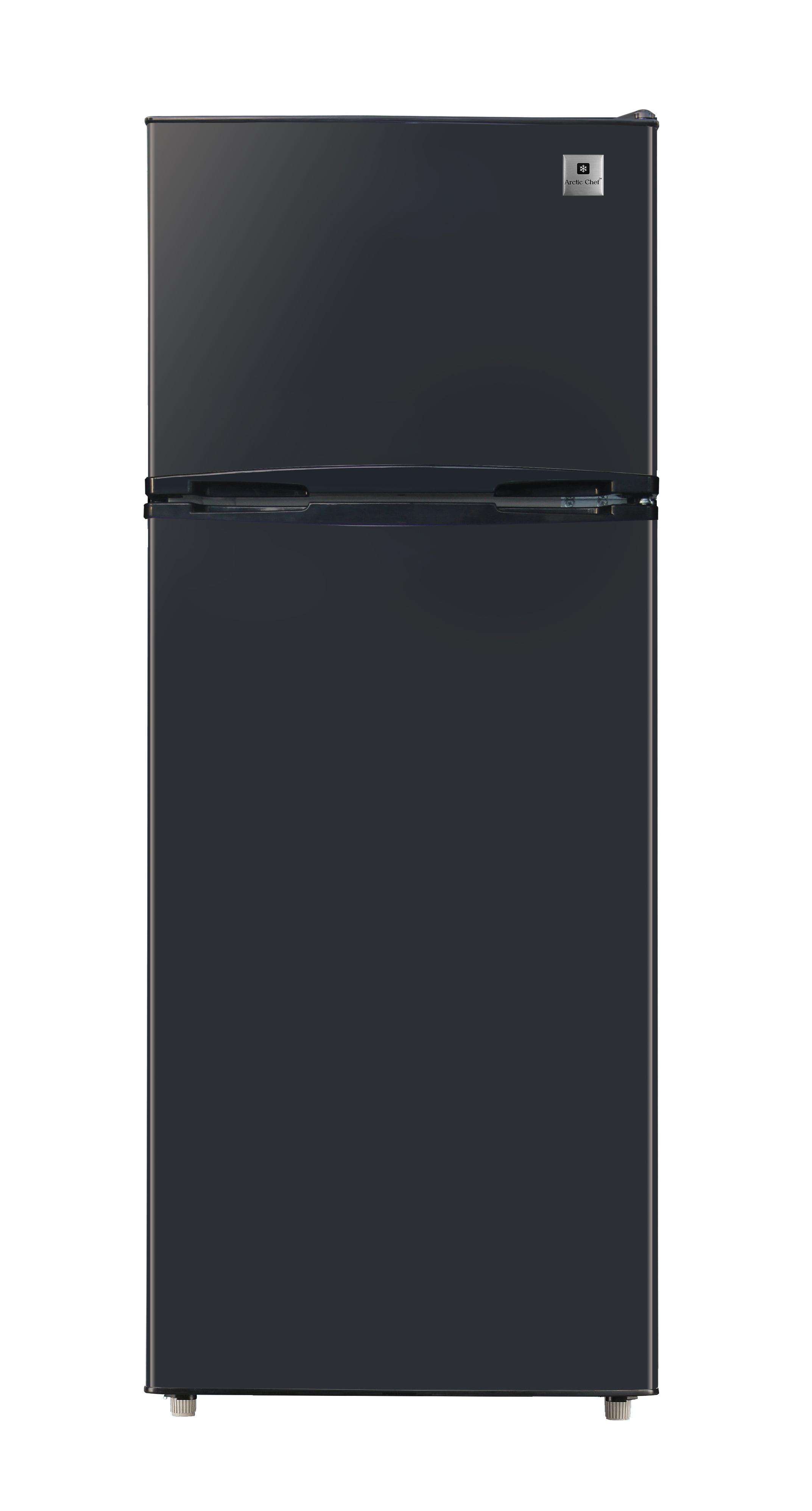 Compact Black Top Freezer Refrigerator with Adjustable Shelves