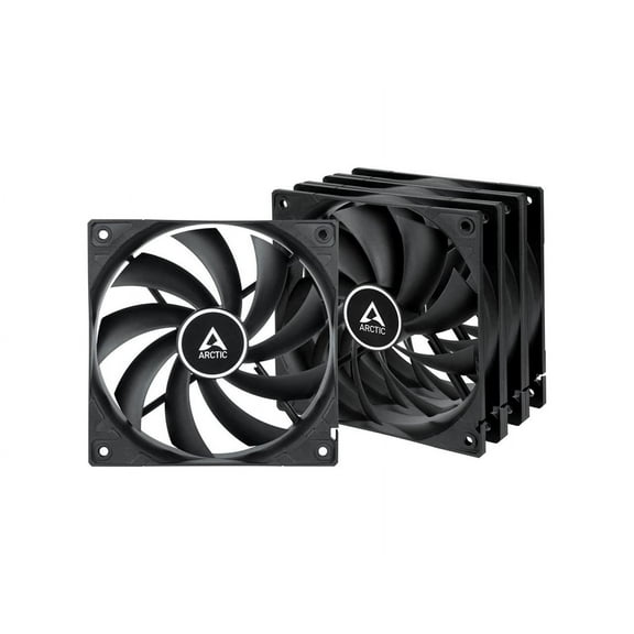 ARCTIC F12 PWM PST (5 Pack) - 120 mm PWM PST Case Fan with PWM Sharing Technology (PST), quiet motor, Computer, Fan Speed: 230-1350 RPM - Black