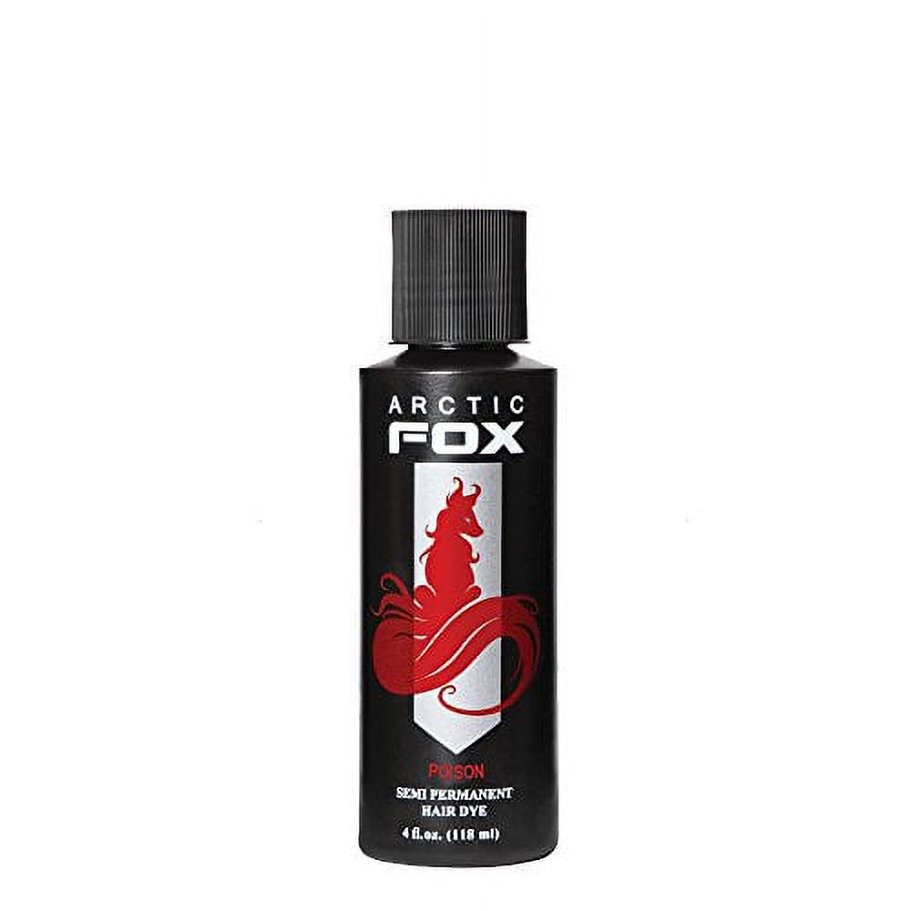 ARCTIC FOX Vegan And Cruelty-Free Semi-Permanent Hair Color Dye 4 Fl Oz, POISON