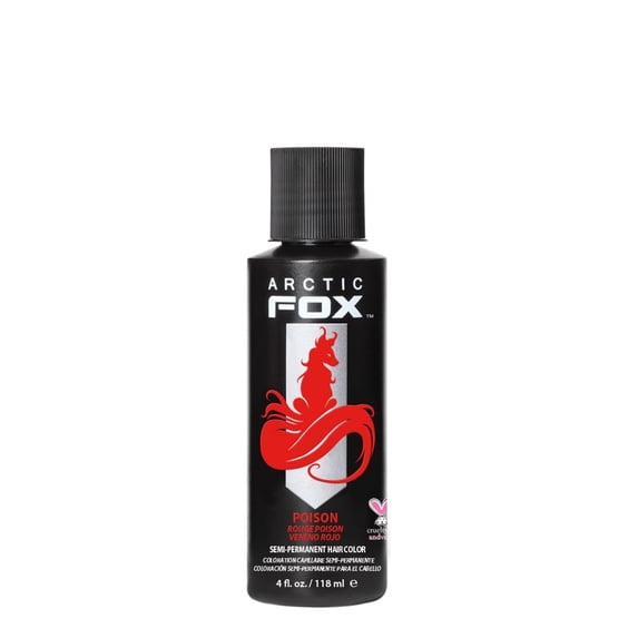 ARCTIC FOX Vegan and Cruelty-Free Semi-Permanent Hair Color Dye (4 Fl Oz, POISON)