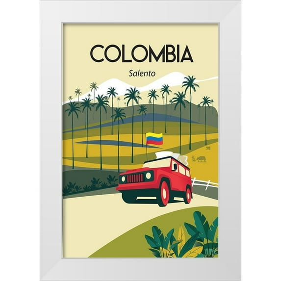 ARCTIC FRAME 17x24 White Modern Wood Framed Museum Art Print Titled - colombia