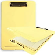 Arcticice Plastic Clipboard with Storage, A4 Binder Clipboard with Pen Holder, 13x9 Nursing Clipboard for Office Supplies, Yellow