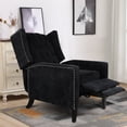 thumbnail image 1 of ARCTICSCORPION Classic Elegant Wingback Button Tufted Recliner Chair, Black, 1 of 7