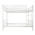 thumbnail image 1 of ARCTICSCORPION Kids Metal Twin over Twin Bunk Bed with Ladder and Guardrail, White, 1 of 9
