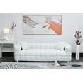 thumbnail image 1 of ARCTICSCORPION Modern Accent Sofa with 2 Pillows, Blue/White, 1 of 7