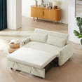 thumbnail image 1 of ARCTICSCORPION Modern Corduroy Pull-Out Bed Convertible Sleeper Sofa with 2 Throw Pillows, Beige, 1 of 9