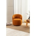 thumbnail image 1 of ARCTICSCORPION Modern Teddy Fabric Upholstered Armchair Lounge Swivel Accent Chair, Orange, 1 of 7