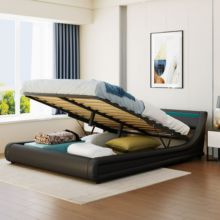 King size gas clearance lift storage bed