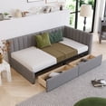 thumbnail image 1 of ARCTICSCORPION Upholstered Twin Daybed with Drawers, Gray, 1 of 7