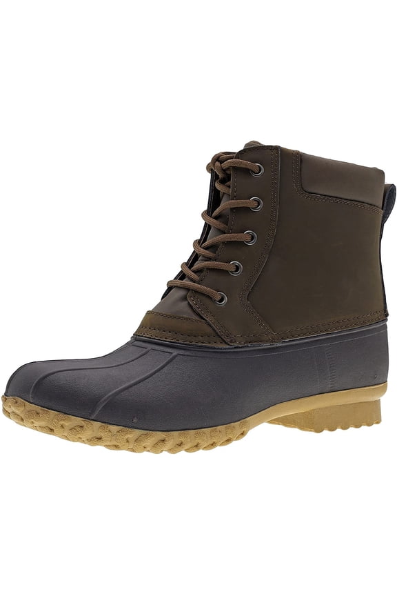 Men's Insulated Duck Boots, Dark Brown, Sz 8