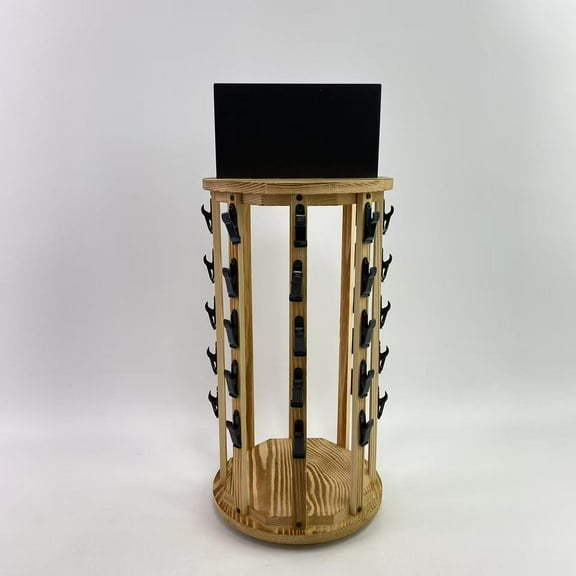 ARCiPT Display stands,Chip Rack Display Stand with 360 Rotation, Wood Snack Display Rack with Message Board, Snack Bag Holder Chip Organizer for Pantry, Counter, Concession Stand, Vendor and Retail