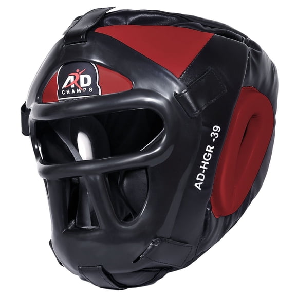 ARD CHAMPS Protector Guard Wrestling Helmet Head Gear Boxing MMA Rugby Color Red