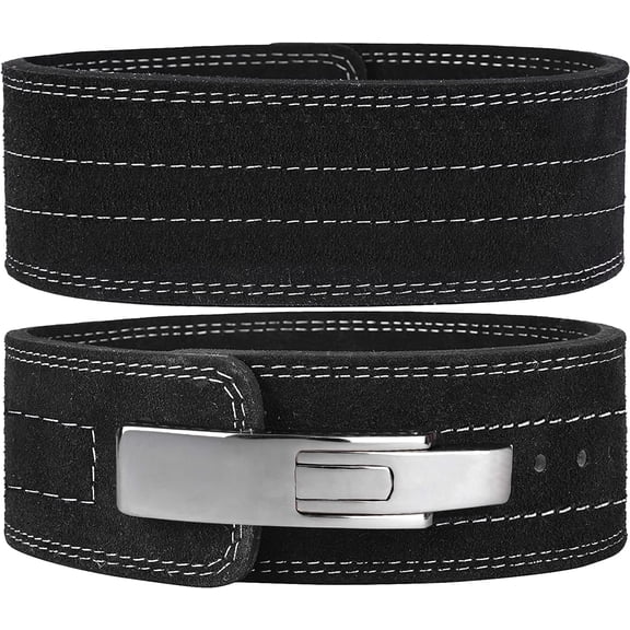 ARD CHAMPS? Weight Power Lifting Leather Lever Pro Belt Gym Training Black Medium