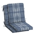 thumbnail image 1 of ARDEN 2-Pack Outdoor Patio Dining Chair Cushion, 20x44, Rain-Proof Seat Pad, Fade-Resistant Outdoor Cushion Blue Shibori Stripe, 1 of 11