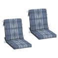 thumbnail image 1 of ARDEN 2-Pack Outdoor Patio Dining Chair Cushion, 20x44, Rain-Proof Seat Pad, Fade-Resistant Outdoor Cushion Blue Shibori Stripe, 1 of 12