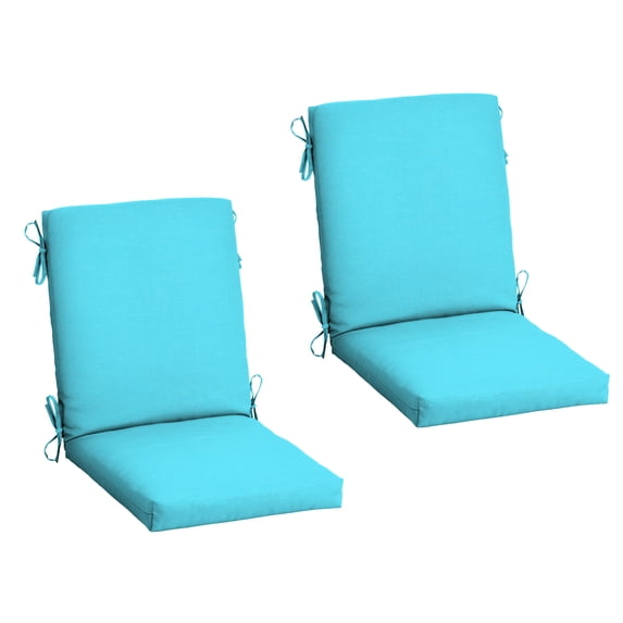 ARDEN 2-Pack Outdoor Patio Dining Chair Cushion, 20x44, Rain-Proof Seat Pad, Fade-Resistant Outdoor Cushion Pool Blue Leala