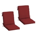 thumbnail image 1 of ARDEN 2-Pack Outdoor Patio Dining Chair Cushion, 20x44, Rain-Proof Seat Pad, Fade-Resistant Outdoor Cushion Ruby Red Leala, 1 of 11