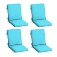 thumbnail image 1 of ARDEN 4-Pack Patio Dining Outdoor Chair Cushions, 20x44, Rain-Proof Seat Pad, Fade-Resistant Outdoor Pool Blue Leala, 1 of 14