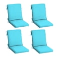 thumbnail image 1 of ARDEN 4-Pack Outdoor Patio Dining Chair Cushion, 20x44, Rain-Proof Seat Pad, Fade-Resistant Outdoor Cushion Pool Blue Leala, 1 of 13
